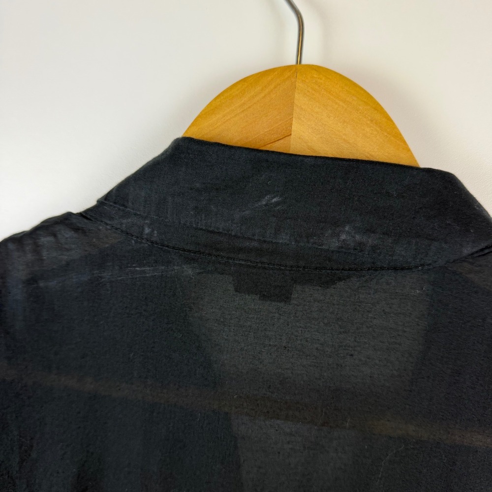 Veronica Beard Newport Dress Size 14 Black Cotton Smocked Minimalist Stretch LBD - Picture 6 of 16